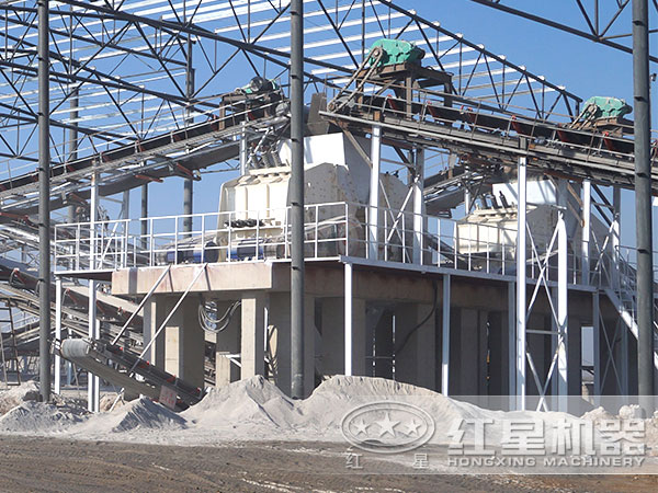 河北某環(huán)保制砂生產線現(xiàn)場2