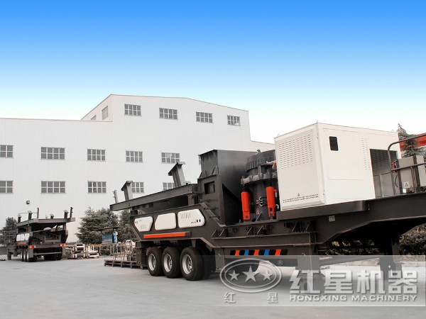 車載可移動式碎石子機(jī):配圓錐破 車載可移動式碎石子機(jī):配圓錐破
