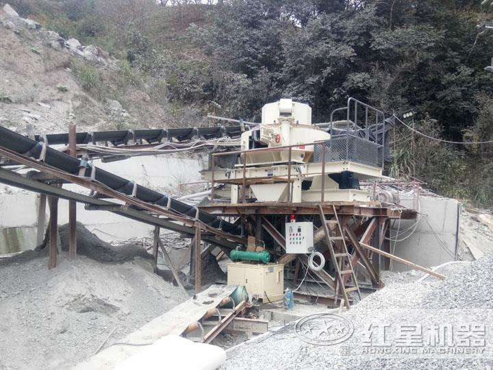 甘肅天水制砂碎石生產(chǎn)線，產(chǎn)量高，粒度好
