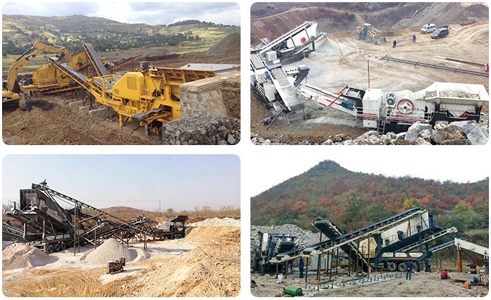 各個地區可移動石子生產線現場 各個地區可移動石子生產線現場