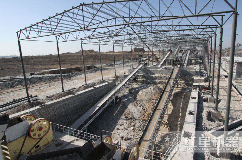 時產(chǎn)500噸石灰石制砂生產(chǎn)線,配置合理