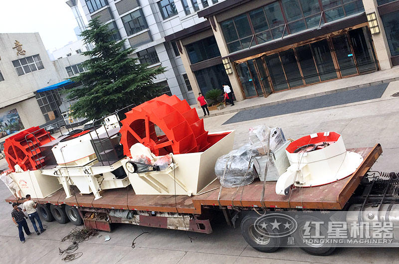 整套石粉制砂、洗沙設備發貨現場