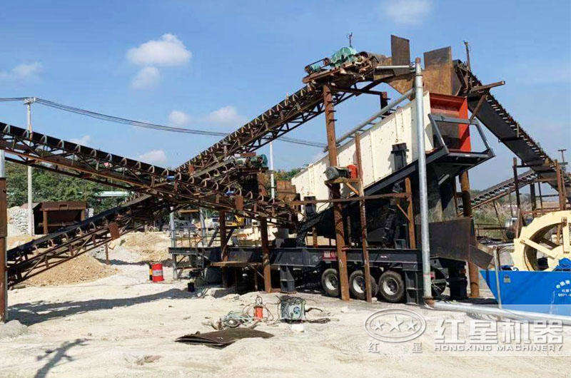 移動制砂生產(chǎn)線增設(shè)洗沙機 移動制砂生產(chǎn)線增設(shè)洗沙機