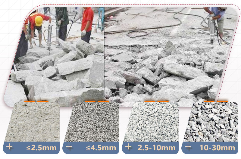 水泥塊粉碎成不同規格粒度“售價翻番” 水泥塊粉碎成不同規格粒度“售價翻番”