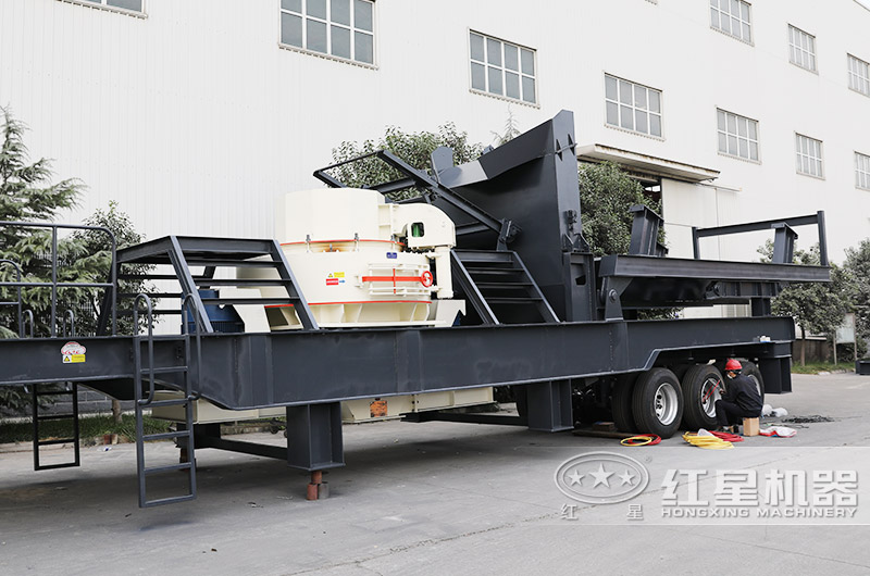 移動沖擊式制砂機，碎砂+篩分，級配合理