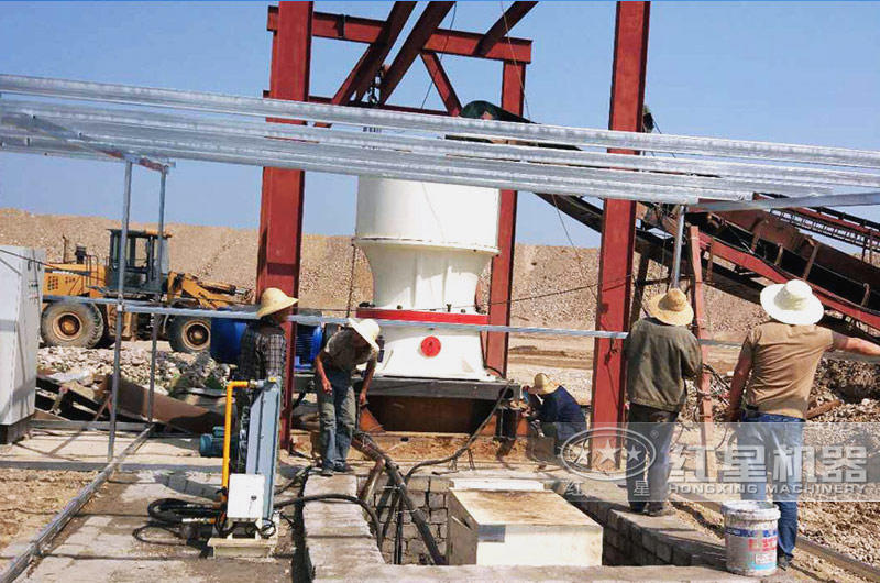砂石料廠安裝現場 砂石料廠安裝現場